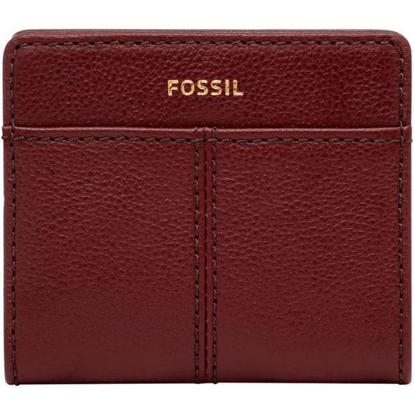 Women's Logan Red Velvet Leather RFID-Blocking Hand Wash Imported Bifold Wallet - Picture 1 of 5